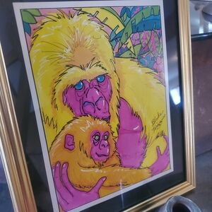 SO Yellow and Pink Gorilla Illustration